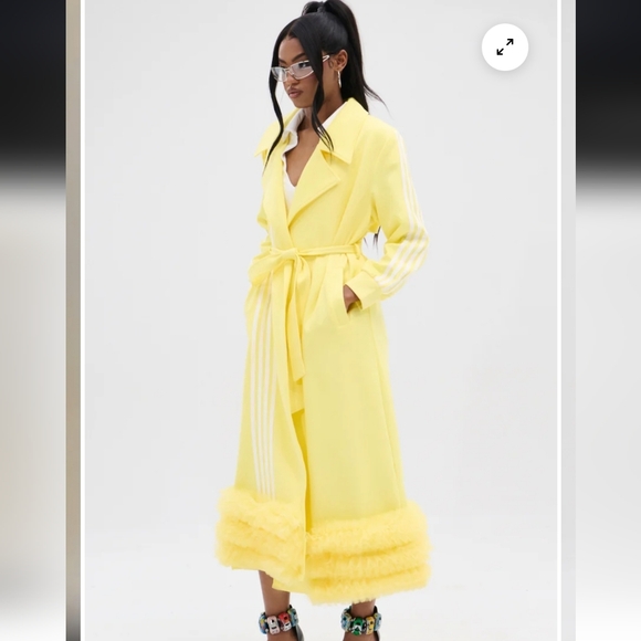 MIMOSA TULLE TRIM TRENCH - M - Picture 2 of 10